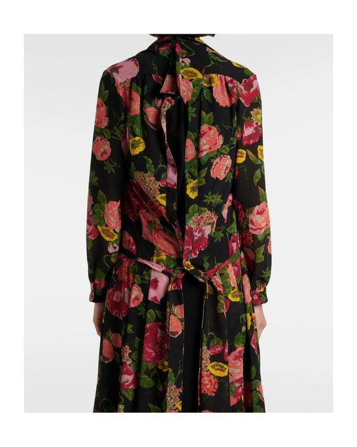 Junya Watanabe Multicolor Long-Sleeved Knitted Midi Dress