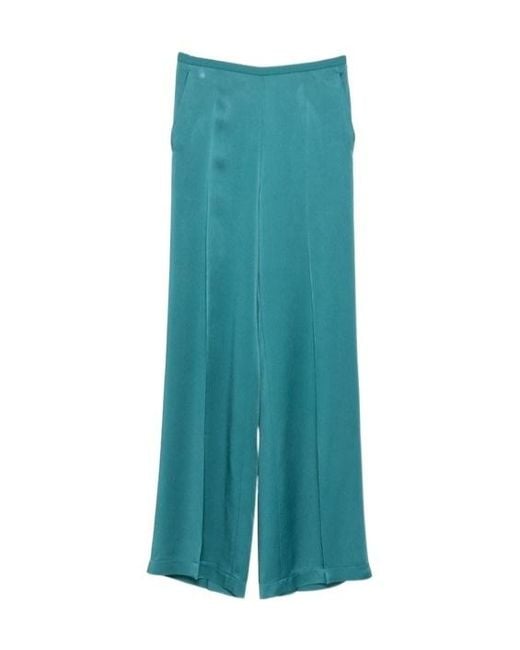 Forte_forte Blue Satin-Finish Trousers