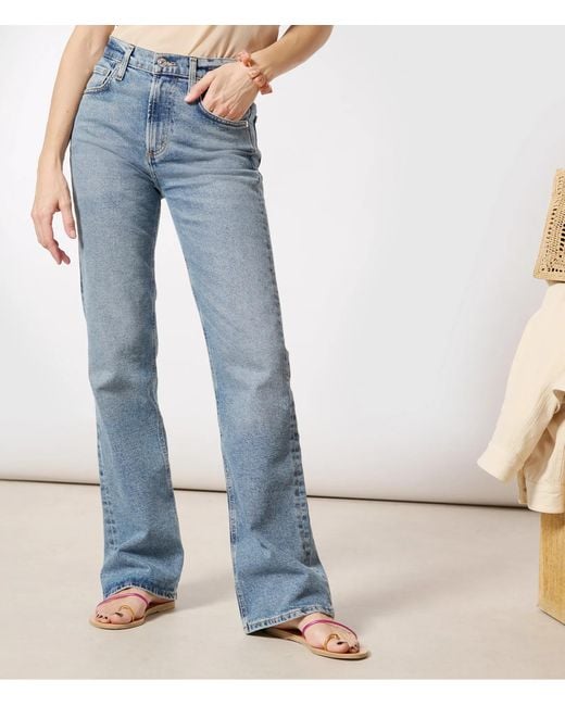 Citizens of Humanity Blue Vidia High Rise Flare Jeans