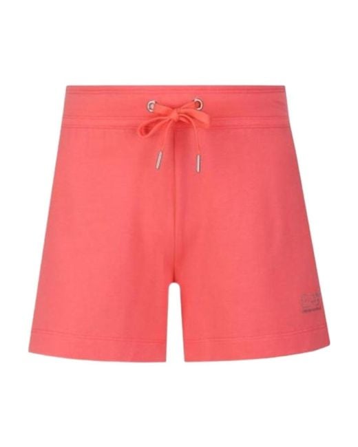 EA7 Red Logo Shorts