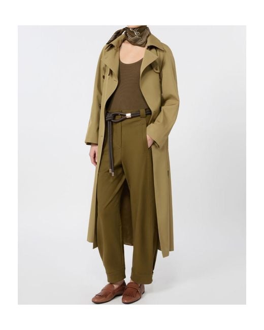 Max Mara Natural Long-Sleeved Trench Coat