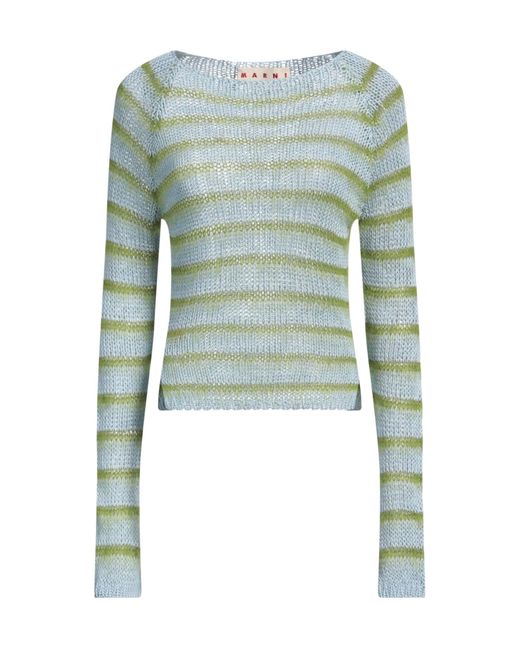 Marni Blue Striped Knitted Jumper