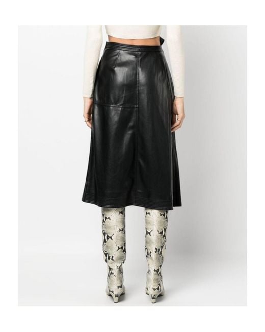 Jonathan Simkhai Black Pleat-Detail High-Waist Skirt