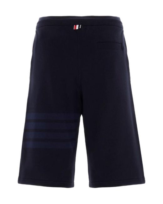 Thom Browne Blue Bar Track Shorts for men