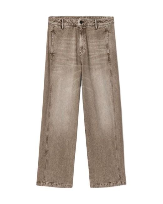 AllSaints Gray Belt Loop Jeans for men