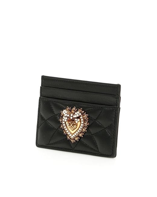 Dolce & Gabbana Black Devotion Logo Plaque Cardholder