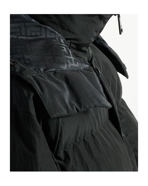 Balmain Black Detachable Hood Down Jacket for men