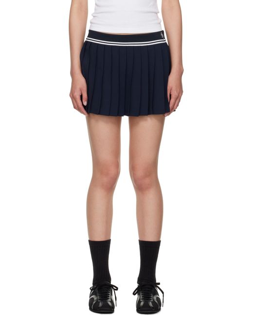 Sporty & Rich Blue Src Logo Abigail Skirt
