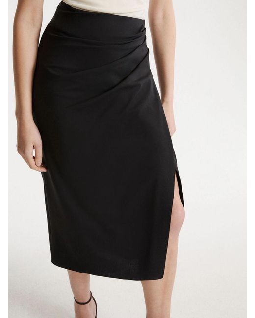 Marella Black Draped Skirt