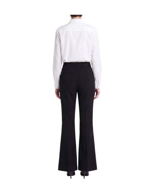 Balenciaga Black Solid-Colored Flared Trousers