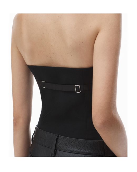 Alexander Wang Black Button-Up Sleeveless Vest