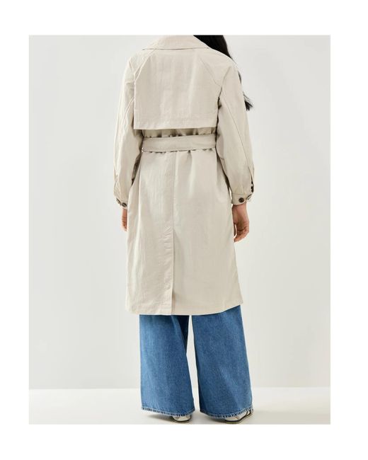 Barbour Natural Layla Belted Trench Coat