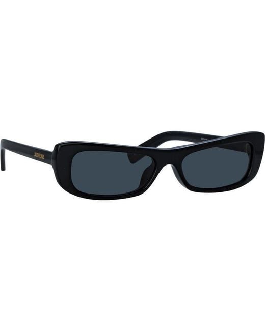 Jacquemus Blue Capri Rectangle Frame Sunglasses