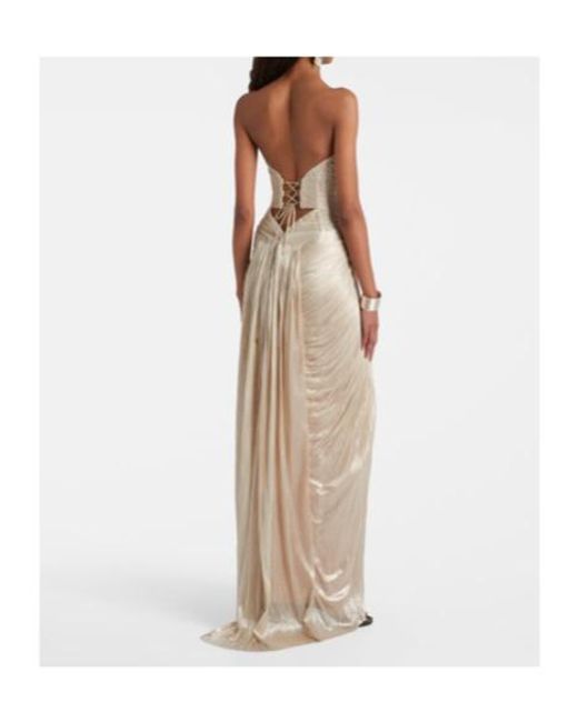 Maria Lucia Hohan Natural Noor Silk Tulle Corset Gown