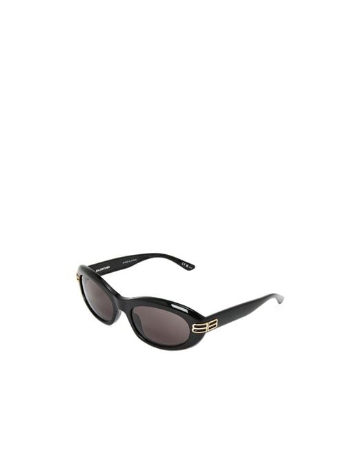 Balenciaga White Oval Sunglasses