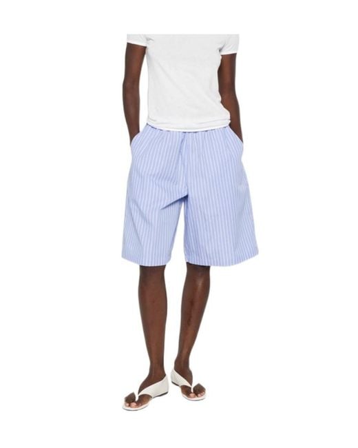 Frankie Shop Blue Elegant Bermuda Shorts