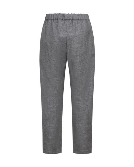 Semicouture Gray Semi Couture Tapered Virgin Wool Pants