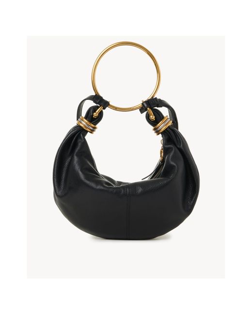 Chloé Black Chloé Bracelet Zip-Up Small Hobo Bag
