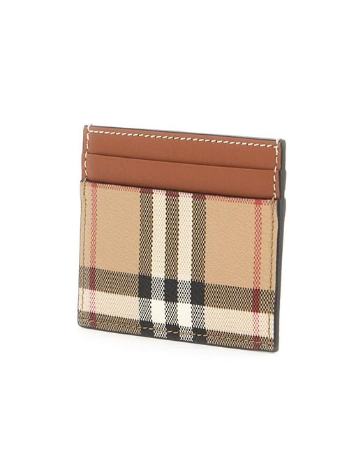 Burberry Natural Vintage Checked Open Top Card Holder