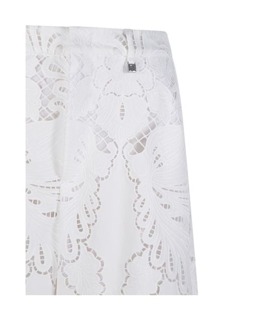 GIUSEPPE DI MORABITO White Broderie Wide-Leg Pants