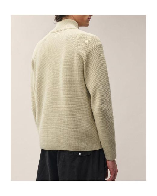 C P Company Natural Zip-Up Lens-Detail Sweater for men