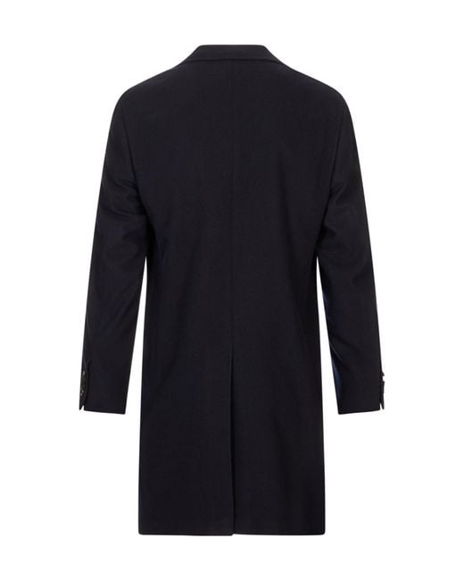 Canali Blue Long-Sleeved Coat for men