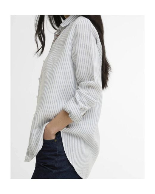 Barbour Gray Marine Relaxed Long-Sleeved Shirt