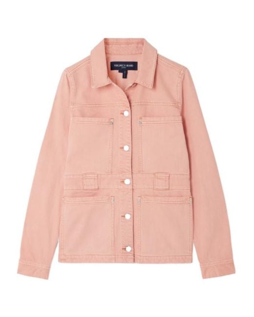 Veronica Beard Pink Marvin Denim Jacket