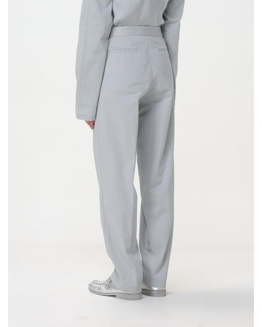 Fabiana Filippi Gray Beaded-Trim Tapered Trousers