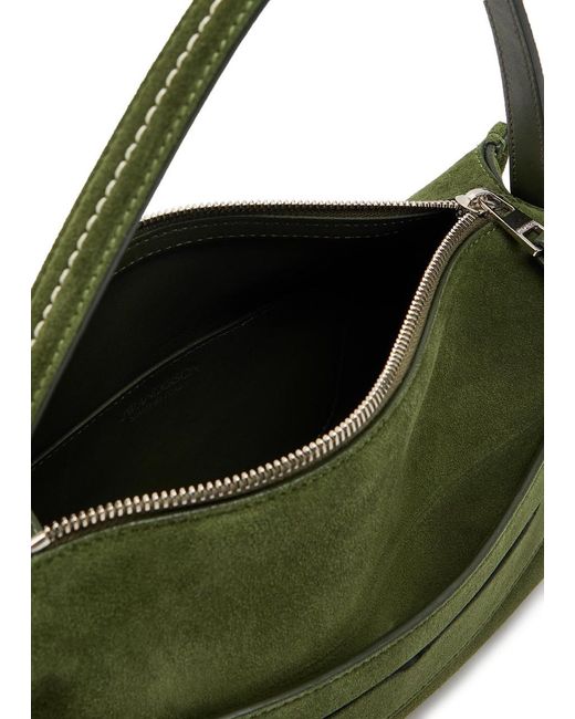 J.W. Anderson Green Loafer Suede Shoulder Bag
