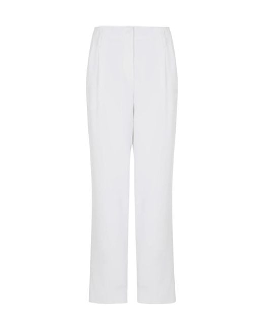 Giorgio Armani White Logo Casual Pants