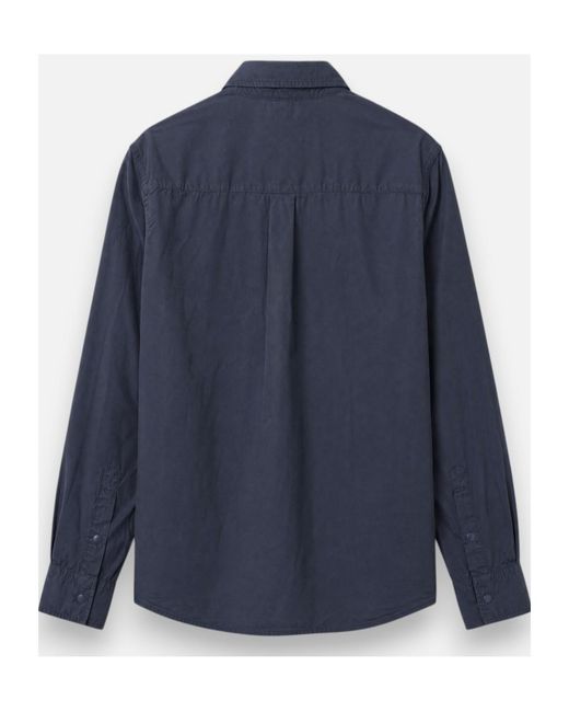 Aspesi Blue Press-Stud-Fastening Shirt for men