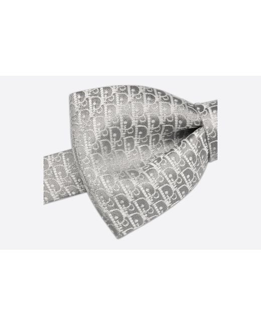 Dior White Oblique Bow Tie for men