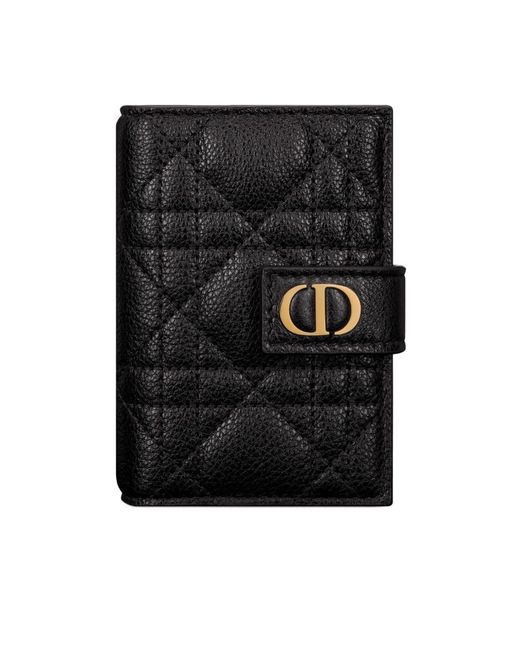 Dior Black Caro Vertical Card Holder
