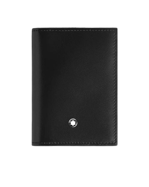 Montblanc Black Folded Leather Wallet for men