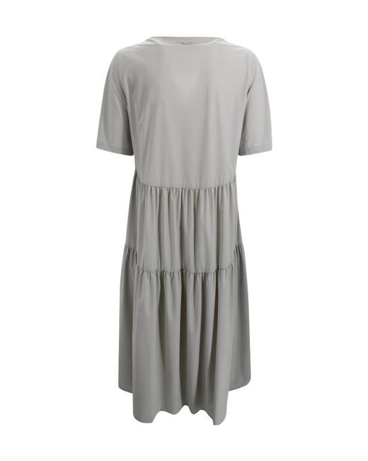 Herno Gray Dresses Polyamide
