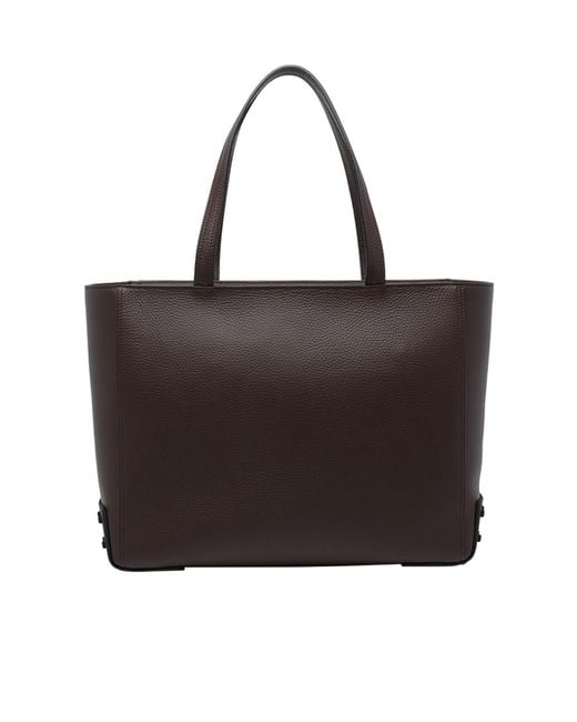 Tod's Brown Logo-Embossed Tote Bag for men