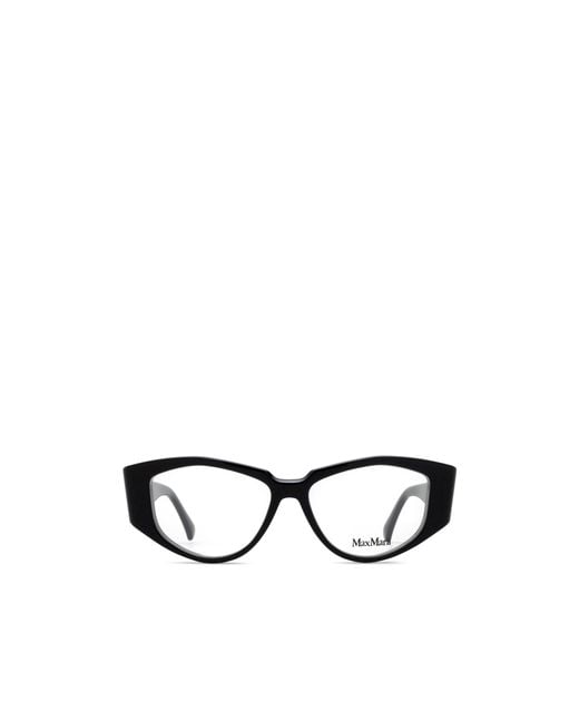 Max Mara White Irregular Frame Glasses