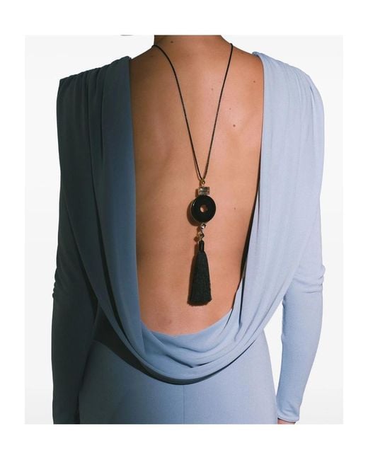 Jennifer Behr White Tassel Dakota Necklace