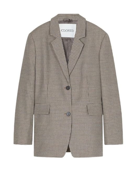 Closed Gray Lola Houndstooth Blazer