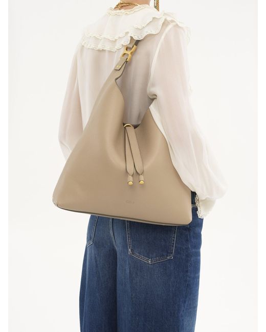 Chloé Natural Chloé Marcie Tassel-Closure Tote Bag