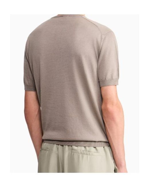 Giorgio Armani White Embroidered Logo T-Shirt for men