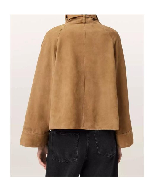 AllSaints Brown Rhodes Leather Jacket