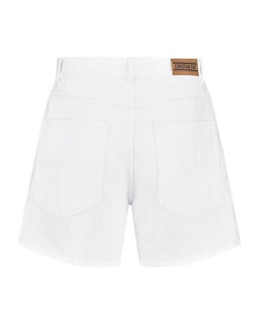 Dior White Belt Loop Shorts