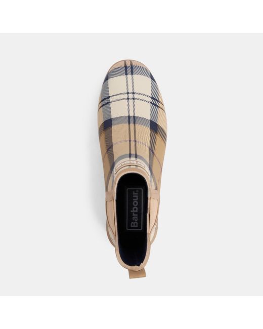 Barbour Natural Logo Plaid Ankle Boots