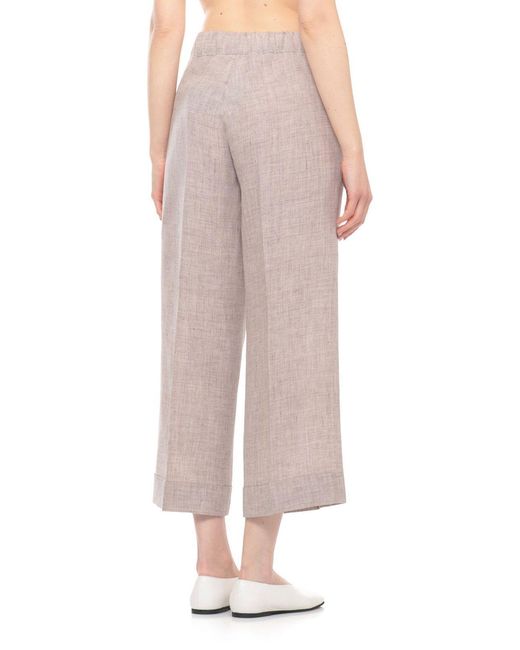 D.exterior Gray Cropped Wide-Leg Pants