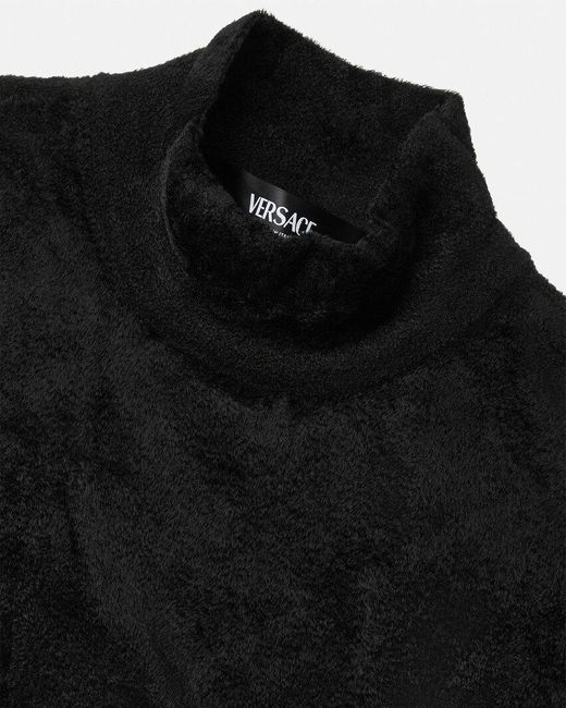 Versace Black High-Neck Embellished Sweater