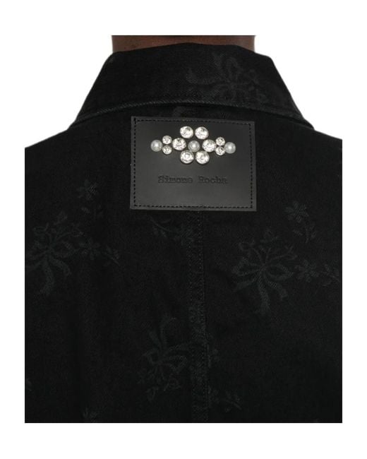 Simone Rocha Black Casual Jacket With Collar Detailing