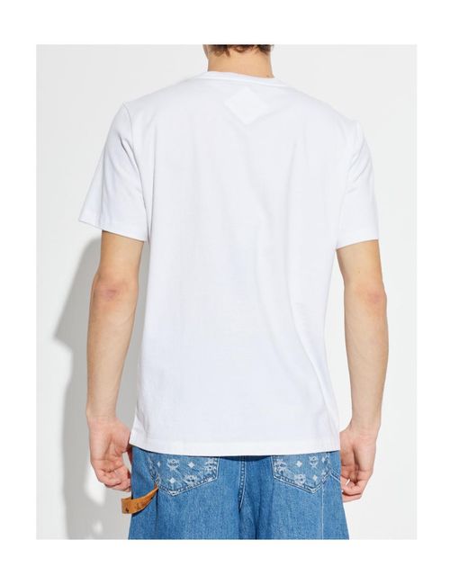 MCM White Short-Sleeved T-Shirt for men