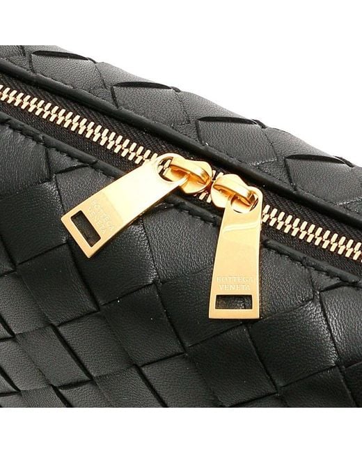 Bottega Veneta Black Mini Intrecciato Crossbody Bag